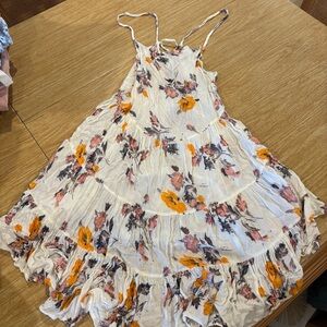 Free People Intimately Floral Slip Dress in Ivory, Pink, yellow/orange